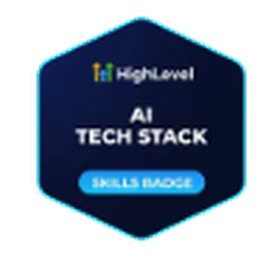 Official HighLevel AI Tech Stack certification badge