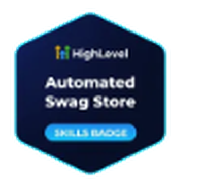 Official HighLevel Automated Swag Store certification badge