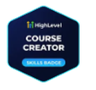 Official HighLevel Course Creator certification badge