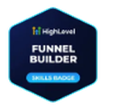 Official HighLevel Funnel Builder certification badge