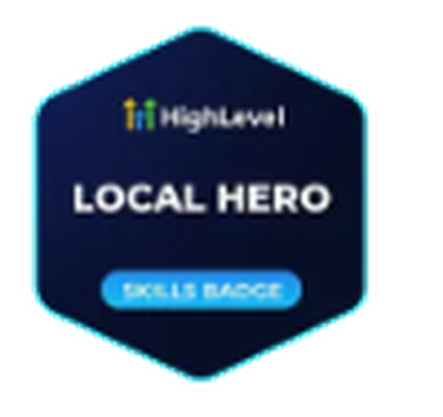 Official HighLevel SaaS (Local Hero) certification badge