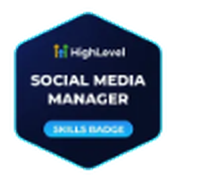 Official HighLevel Social Media Manager certification badge